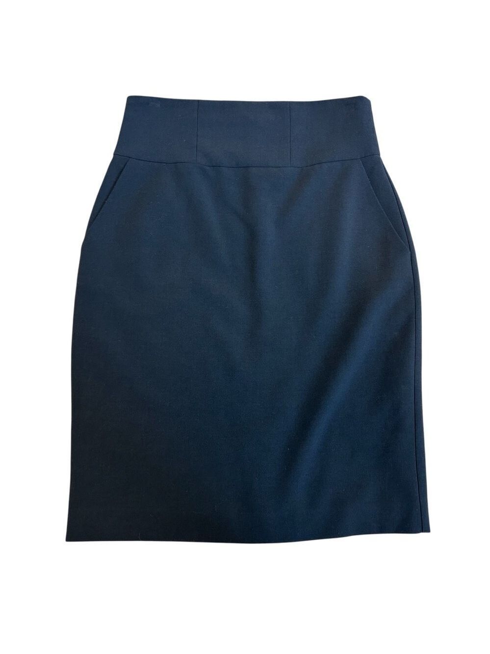 Tobias navy blue pencil skirt stretchy high waisted business professional career
